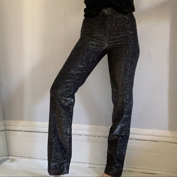 Céline Straight Leg Trousers in Silver Tinsel - Picture 8 of 11
